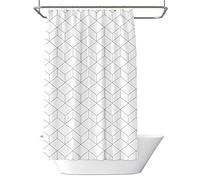 HSFFBHFBH Rideaux de Rideau de Douche imperméables d'impression de Cube de Treillis rectangulaire pour des Crochets de Rideau de Douche de Rideaux de Salle de Bains d'hôtel 75x190cm/29x75in(WxH)