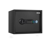 HSGCJS Coffre-fort pour empreintes digitales - 3 m³, boîte biométrique à empreintes digitales avec clavier numérique, coffre-fort de sécurité avec lumière à induction et cuir, tirelire pour bijoux,