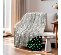 HSGLGNA Couverture Douillette pour Enfant - Motif Dinosaure - en Microfibre Douce et Moelleuse - Superbe Cadeau pour Les Amateurs de Dinosaures… (Galaxy-Gris, 130x150 cm)