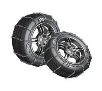 HSHBGS Chaînes à neige en métal, Jeu de 2 Chaînes Neige réutilisables pour tous types de véhicules, avec tendeur automatique, Chaîne de Traction Universelle(145/60R13)