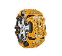 HSHBGS Chaînes à Neige pour Auto 3 PCS, Chaine Neige Antidérapantes, Chaînes De Neige universelles, Installation facile, pour voitures, SUV, camping-cars et camions(Yellow,3PCS)
