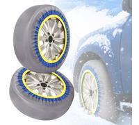 HSHBGS Chaînes à neige textiles, Chaussettes à neige pour Auto, Chaînes à neige en tissu pour camion, SUV, fourgonnette et voiture, Faciles à installer, Antidérapantes(235/60R18)