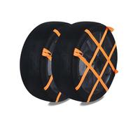 HSHBGS Chaussettes à neige pour pneus de voiture, Extrem Grip Chaînes à Neige pour Voiture, chaînes à neige pour voitures/SUV/pick-up, Chaînes légères et durables, Jeu de 2(235/60R18)