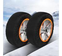 HSHBGS Chaussettes à Neige Textiles, 2 Chaussette Neige pour Auto, Chaînes à neige antidérapantes Pour camion, SUV, fourgonnette(235/60R18)