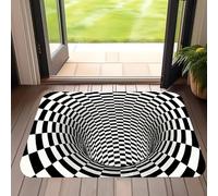 HSHBGS Tapis À Illusion D'optique, Absorption Rapide Ta-pi À Trous Illusions Optiques, Paillasson pour entrée extérieure, Tapis antidérapant et Absorbant(3D Rugs-20,60x90cm/24x35in)