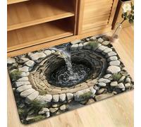 HSHBGS Tapis À Illusion D'optique, Absorption Rapide Ta-pi À Trous Illusions Optiques, Paillasson pour entrée extérieure, Tapis antidérapant et Absorbant(3D Rugs-7,50x80cm/19x31in)