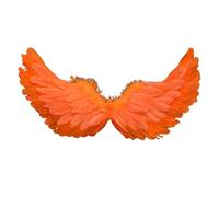 HshDUti Ailes d'ange pour adultes et enfants, ailes d'ange blanches pour Halloween, costumade pour femmes et filles, costume d'ailes d'ange tombé pour adultes, Halloween, Noël, fête costumée (orange)