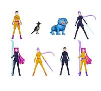 HshDUti Demon Hunters Fun Dolls, Decorative Ornaments Demon Hunter Figurine, Suitable for Hunter Fans to Collect and Also As Halloween and (B)