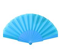 HshDUti Éventails pliants, éventails à main, éventails en tissu de soie pour cadeaux d'anniversaire, danse, cosplay, fête de mariage, décoration murale, bleu ciel