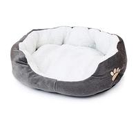 HshDUti Panier rectangulaire pour chien de grande et moyenne taille - Lavable - Dessous antidérapant - Respirant - Doux - Orthopédique - Gris