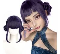 HshDUti Perruque de Chasseurs de Démons R-umi - Perruque aux cheveux violets avec extensions capillaires pour cosplay, tresses violettes en fibre synthétique, accessoires de cosplay d'anime pour