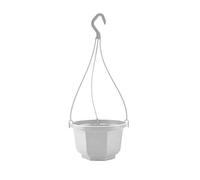 HshDUti Pot de fleurs suspendu en plastique pour intérieur/extérieur, blanc