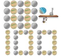 Hshenjhu 100 Pièces Plaquettes Métalliques Autocollantes pour Figurines Tonie, 30 mm Ronde Plaque Métallique Autocollante, Base Adhésive pour Aimants, Décorez la Chambre de Votre Enfant Avec des