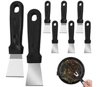 Hshenjhu 2 Pièce Grattoir, Grattoir en Acier Inoxydable, Votre Grattoir Fiable en Cuisine et Maison, Pratique et Simple D’Utilisation, Idéal pour Nettoyer la Table de Cuisson, Plaque à Induction