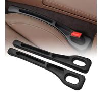 Hshenjhu 2 Pièces Remplissage De Siège Intérieur, Combleurs d'Espace pour Siège de Voiture Universels, Bandes De Remplissage Anti-Fuite Car Seat Gap Filler, pour Plupart des Modèles de Voitures(Noir)