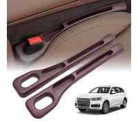 Hshenjhu 2 Pièces Remplissage De Siège Intérieur, Combleurs d'Espace pour Siège de Voiture Universels, Bandes De Remplissage Anti-Fuite Car Seat Gap Filler, pour Plupart des Modèles de Voitures(Brun)