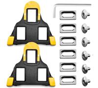 Hshenjhu 2 Pièces SPD Cales, Durables Antidérapantes Cale de Pédale de Vélo, Jeu de Cales à Vélo, Unisexes Cleat Adapter pour VTT, Compatibles Shimano SH56 et Look Keo Chaussures, Standard SPD