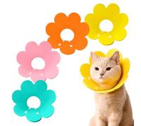 Hshenjhu 4PCS Collier de Récupération Chat, Réglable Colerette Anti Léchage, Élisabeth Collier pour Chatons Petits Chat Cicatrisation, Après Chirurgie et Anti Grattage, Ajustable 22-28cm
