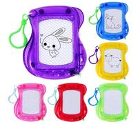 Hshenjhu Lot de 6 Mini Tableau à Tablette Dessin Enfant, avec Porte-clés, Tableau à Graffiti Effaçable, Petite Planche à Dessin MagnéTique Portable, Jouet Educatif, Goodies Anniversaire Enfants