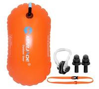 HSHHOOM Bouée de Natation avec Bouchons d'oreille et Pince-Nez,Bouée de Natation Gonflable,Bouée de Natation Swim Buoy Eau Libre pour Triathlètes, Kayakistes, Plongeurs en Apnée