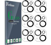 HSHI-[6 Pièces Protection Objectif Caméra Arrière Pour Iphone 14/ 15/ 14 Plus/ 15 Plus/ 13/13 Mini Accessoire Appareil Photo Protecteur 9H Dureté Ultra Résistant Film