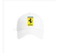 HSHTTKL Casquette Homme pour Ferrari, Casquette de Baseball Unisexe Anti-UV Protection Retro Classique Trucker Cap,White