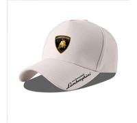 HSHTTKL Casquette Homme pour Lamborghini, Casquette de Baseball Unisexe Anti-UV Protection Retro Classique Trucker Cap,Beige