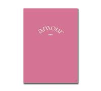 HSHYXARTYX Impression sur toile abstraite rose avec citation Amour pour chambre et cuisine 40,6 x 61 cm