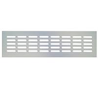 HSI perforation Grille de ventilation, 28 x 5 mm, Aluminium, Blanc, 80 x 400 mm, 1 pièce, 271040.0