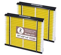 HSIAMEN Lot de 2 filtres de rechange 313 compatibles avec les purificateurs d'air AprilAire pour toute la maison, modèles 1310 2310 3310 4300, MERV 13, 20 x 20 x 4