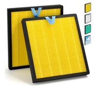 HSIAMEN Vital 100S-RF-PA Lot de 2 filtres pour animaux de compagnie compatibles avec Levoit Vital 100S Filtre de rechange pour purificateur d'air intelligent Vital-100S, LRF-V102-YUS H13 True HEPA