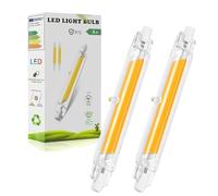 Hsientpe Ampoule R7S LED 118mm Dimmable 20w, R7S LED 118mm Haute Lumière COB Remplacer Lampe Halogène 150W 200W, Blanc Naturel 4500K,2000LM, Éclairage à Faisceau 360°, Pack de 2