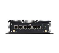 HSIPC New Kaby Lake i3 7167U Industrial Firewall PC Fanless PC Nano Box(16G 512G) with Multi LAN 6 Nic AES for Network Security Application,HDMI USB3.0 COM,Pfsense LEDE ESXI Openwrt