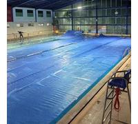 HSIRYAOHD Bâche de piscine solaire rectangulaire, film d'isolation thermique à bulles solaires avec œillets, protection imperméable pour piscines creusées (taille : 1,5 m x 3 m)