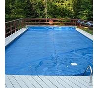 HSIRYAOHD Bâche rectangulaire pour piscine creusée d'été, couverture solaire avec œillets (dimensions : 3 m x 4 m)