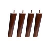 HSIRYAOHD Lot de 4 pieds de canapé coniques en bois de noyer massif, avec boulons à vis M8, faciles à nettoyer, pieds de table pour fauteuil, pieds d'armoire (30 cm, inclinable)