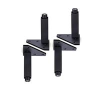 HSIRYAOHD Lot de 4 pieds de canapé, pieds de table carrés en métal, hauteur réglable entre 0 et 1 cm, pied de lit fabriqué en alliage d'aluminium haute densité, avec vis (8 cm,