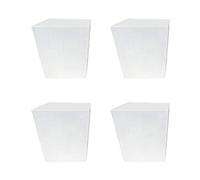 HSIRYAOHD Lot de 4 pieds de meubles en bois massif pour canapé, lit, armoire, chaise, canapé, bloc de bois carré, 8 cm
