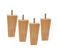 HSIRYAOHD Lot de 4 pieds de meubles en bois massif pour canapé, lit, armoire, chaise, canapé - Filetage M8
