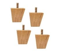 HSIRYAOHD Lot de 4 pieds de meubles en bois massif pour canapé, lit, armoire, chaise, canapé - Filetage M8