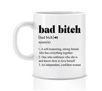 HSIRYAOHD Mug « Bad Bitch Definition » - Cadeau pour meilleure - Cadeaux pour les amis - Cadeau pour meilleure amie - Cadeau féministe encourageant l'énergie de Bad Bitch - 325 ml