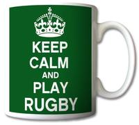 HSIRYAOHD Mug rétro avec inscription « Keep Calm and Play Rugby »