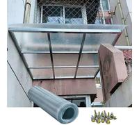 HSIRYAOHD Panneau en polycarbonate, feuille de toiture imperméable, abri d'auvent extérieur, transparent, fort impact et protection UV pour porche auvents, jardin et serre