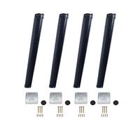 HSIRYAOHD Pieds de meubles en bois massif conique oblique de rechange, pieds de soutien, avec plaque de montage et vis, pieds de table pour canapé, lit, armoire, chaise, tasse