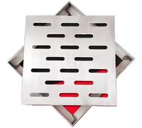 HSIRYAOHD Protections carrées en acier inoxydable 304, kit de protection de tranchée de drainage, filtres de drainage d'égout en métal, couvercles de vidange de 15/20/30/40 cm de largeur (30 x 30 x 2