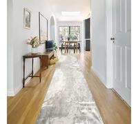 HSIRYAOHD Tapis de couloir extra long 1 m, 1,5 m, 2 m, 2,5 m, 3 m, 3,5 m, 4 m, 4,5 m, 5 m, 5,5 m, 6 m, tapis de porte d'entrée extra long, lavable et doux avec dos antidérapant, gris/beige (taille