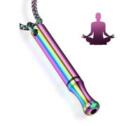 HSIXHAF 1 pcs Collier de Respiration Anti Tabac, Anti-Tabac Collier, Arret Tabac Décompressez l'article Pendentif Méditation pour Combattre L'anxiété, Relaxation, Calme, Respiration Lente - Colorée