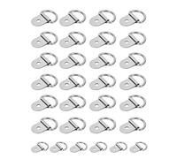 HSIXHAF 30 pcs Anneaux d'Arrimage en Acier Inoxydable, V-Ring Crochet D'arrimage de Charge pour l'arrimage de Charge dans Les Voitures Kayak et remorques(Plaqué Nickel)
