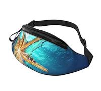 HSJFS Sac banane 3D mural sous l'eau imprimé poisson mode sac de taille réglable sac de poitrine décontracté, Biologie marine., Taille unique
