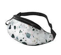 HSJFS Sac banane de sport imprimé basket-ball décontracté, Terrazzo blanc., Taille unique